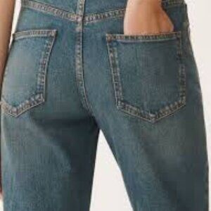 Fabiana Filippi  High Rise Straight 5 Pocket Zip Up Blue Jeans Size 8